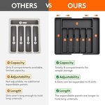 Drawer Organizer Supplier - OEM Black Large Expandable Utensil Tray