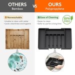 Drawer Organizer Supplier - OEM Black Large Expandable Utensil Tray