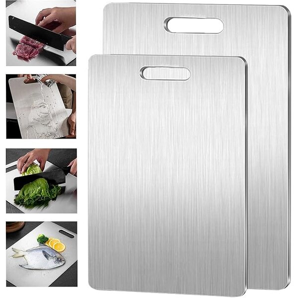 Stainless Steel Cutting Board Supplier - OEM Double Sided 304 Food Grade Board