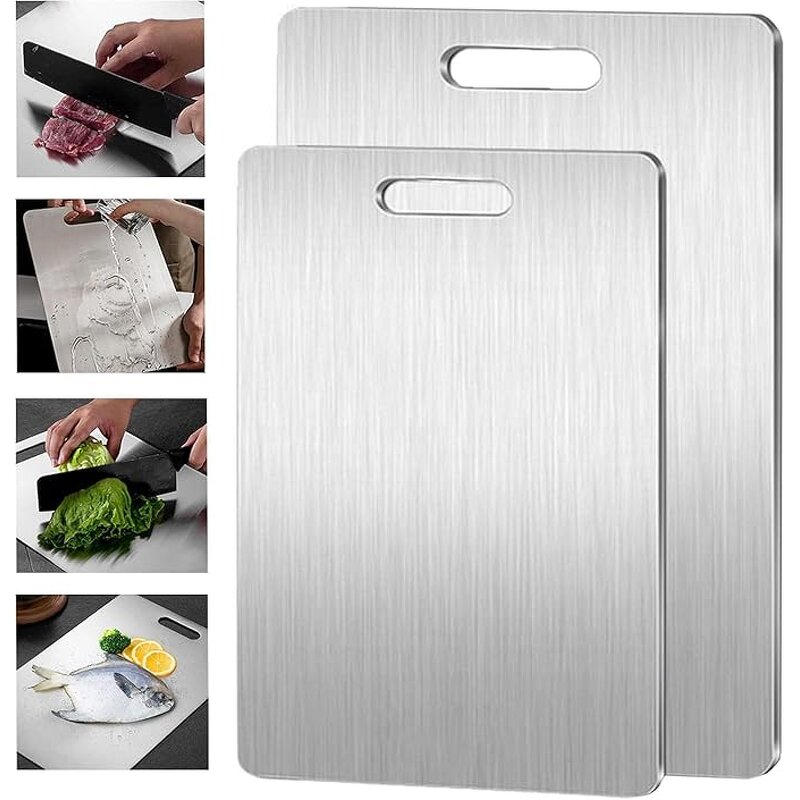 Stainless Steel Cutting Board Supplier - OEM Double Sided 304 Food Grade Board