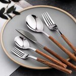 Portable Dining Set Supplier - OEM Stainless Steel Wood Handle Cutlery
