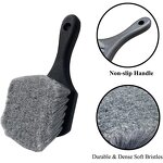 Car Tire Brush Manufacturer - OEM Customized Grey Short Handle Clean Brush