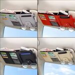 Car Visor Clip Factory - OEM Luxury PU Leather Glasses Storage Holder