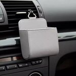 Car Phone Holder Supplier - OEM PU Leather Air Vent Storage Bag