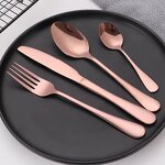 Cutlery Set Manufacturer - OEM Restaurant 4pcs Stainless Metal Flatware