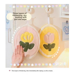 Bath Towel Supplier - OEM Cute Floral Quick-Dry Embroidered Hand Towel