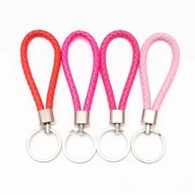 Leather Keychain Factory - OEM Creative Woven Rope Car Pendant Gift