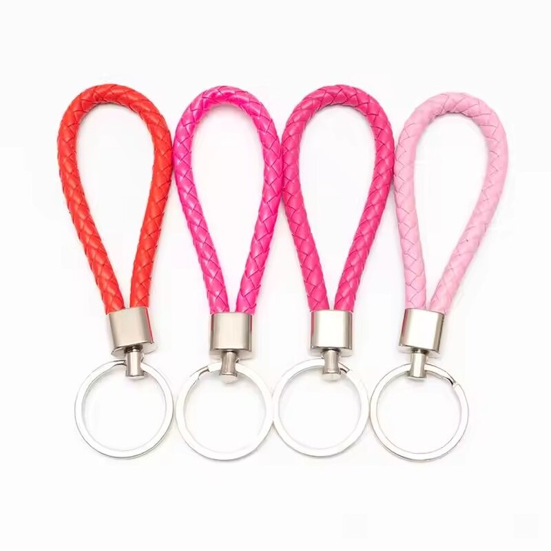 Leather Keychain Factory - OEM Creative Woven Rope Car Pendant Gift