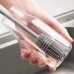 Silicone Cleaning Brush Supplier - OEM Long Handled Narrow Neck Bottle Brush