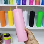 Acrylic Tumbler Factory - OEM Custom Logo 16oz Double Wall Matte Cups