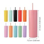 Acrylic Tumbler Factory - OEM Custom Logo 16oz Double Wall Matte Cups