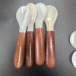 Caviar Spoon Factory - OEM Customized 10CM Wooden Mother of Pearl Shell