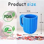 DIY Building Blocks Cup Supplier - OEM Wholesale 350 ml Plastic Juice Mug