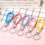 Leather Keychain Factory - OEM Creative Woven Rope Car Pendant Gift