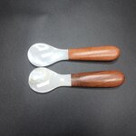 Wooden Caviar Spoon Manufacturer - OEM 10CM Natural Mother of Pearl Shell