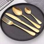 Cutlery Set Manufacturer - OEM Restaurant 4pcs Stainless Metal Flatware