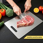 Stainless Steel Cutting Board Supplier - OEM Double Sided 304 Food Grade Board