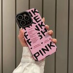 iPhone Case Factory - OEM Wholesale Pink Letters Girls PU Cover
