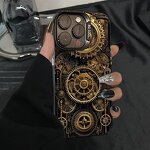 iPhone Case Factory - OEM Wholesale Gold Mechanical Gear Design