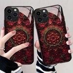 iPhone Phone Case Manufacturer - OEM Wholesale Courtly Flower Tempered Glass