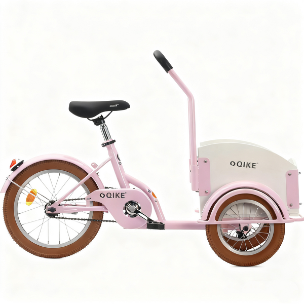 Family Cargo Bikes Factory - OEM 2025 New Design Steel Frame Wooden Box