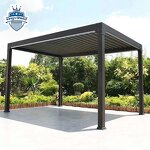 Retractable Gazebo Factory - OEM High Quality 6x4 Louvered Roof Electric Custom