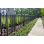 Ornamental Metal Fence Supplier - OEM Home Garden Black Decorative Wrought Iron
