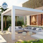 Motorized Louvre Roof Factory - OEM 6x4 for Restaurants Sun Shade Pavilion