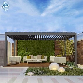 Modern Waterproof Louver Roof Manufacturer - OEM Pergola Gazebo Garden Bioclimatic
