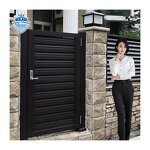 Aluminum Pedestrian Gate Factory - OEM Modern Main Exterior Iron Swing Gate