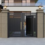 Automatic Swing Gates Manufacturer - OEM Latest 3D Aluminum Metal Double Gate