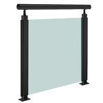 Aluminum Balcony Railing Supplier - OEM High Quality Assembled with Tempered Glass