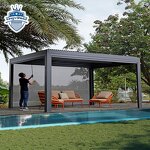 Motorized Louver Outdoor Gazebo Manufacturer - OEM 3x4m Aluminum Insulated Roof Panels