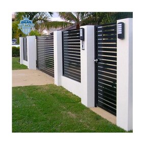 Aluminum Pedestrian Gate Factory - OEM Modern Main Exterior Iron Swing Gate