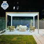 Motorized Louver Outdoor Gazebo Manufacturer - OEM 3x4m Aluminum Insulated Roof Panels