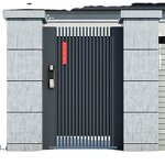 Aluminum Pedestrian Gate Factory - OEM Modern Main Exterior Iron Swing Gate