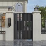 Aluminum Pedestrian Gate Factory - OEM Modern Main Exterior Iron Swing Gate