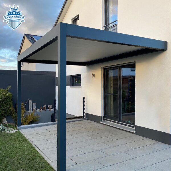 Retractable Motorized Pergola Factory - OEM Factory Modern Aluminium Louvered