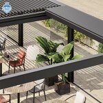 Modern Waterproof Louver Roof Manufacturer - OEM Pergola Gazebo Garden Bioclimatic