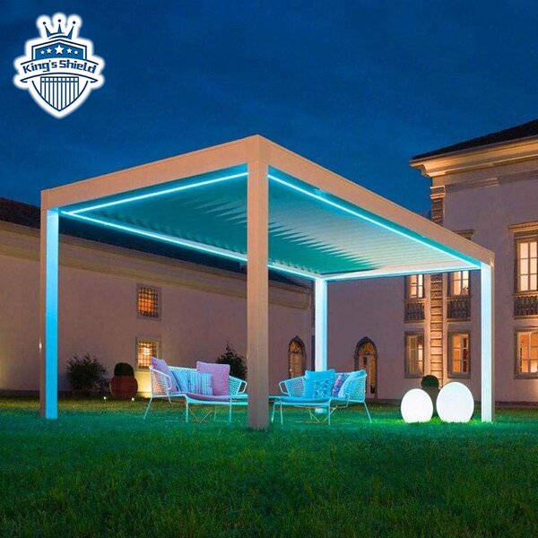 Motorised Outdoor Garden Gazebo Supplier - OEM 6x4 Modern Luxury Bioclimatic Pergola