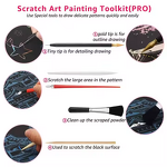 Scratch Painting Tools Factory - OEM 4/6/9pcs Scratching Drawing Set