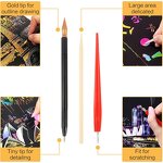 Scratch Art Tools Factory - OEM Set of 4/6/9pcs Scraper Brush