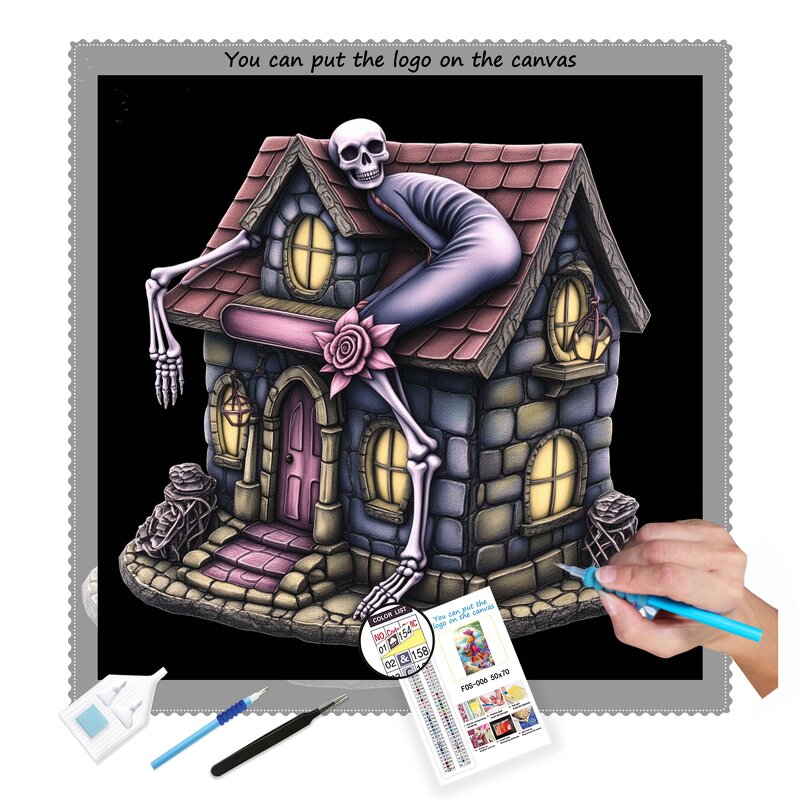 Diamond Painting Set Manufacturer - OEM Hot Selling Skull House DIY