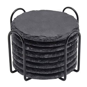 Stone Coasters Factory - OEM Non Slip With Holder Handmade Natural Mug Mat