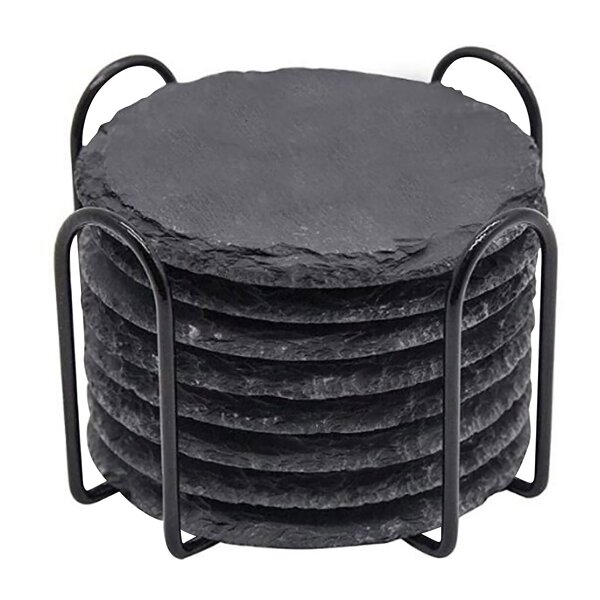 Stone Coasters Factory - OEM Non Slip With Holder Handmade Natural Mug Mat