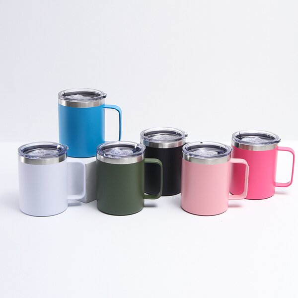 Custom Coffee Mug Supplier - OEM 14oz Insulated Stainless Steel Mug with Lid