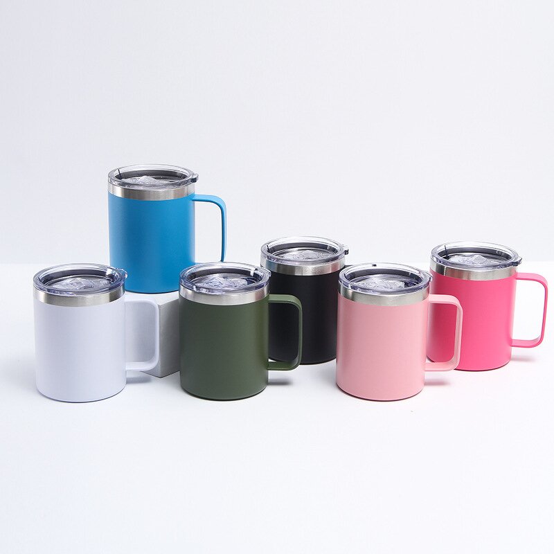 Custom Coffee Mug Supplier - OEM 14oz Insulated Stainless Steel Mug with Lid