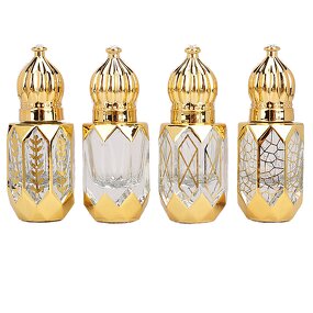 Mini Roll on Bottle Factory - OEM 10ml Gold Empty Roll-On Essential Oil Container