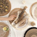 Jute Placemats Manufacturer - OEM Woven Printed Tassel Heat Insulation Decor