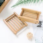 Bamboo Soap Dish Supplier - OEM Wooden Natural Soap Tray Holder Storage Box